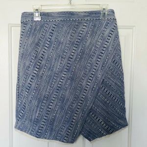 Loft Mini Skirt Size 6 Blue and White